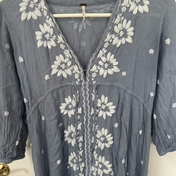 Free People Embroidered Fable Midi Dress. - Picture 5 of 7